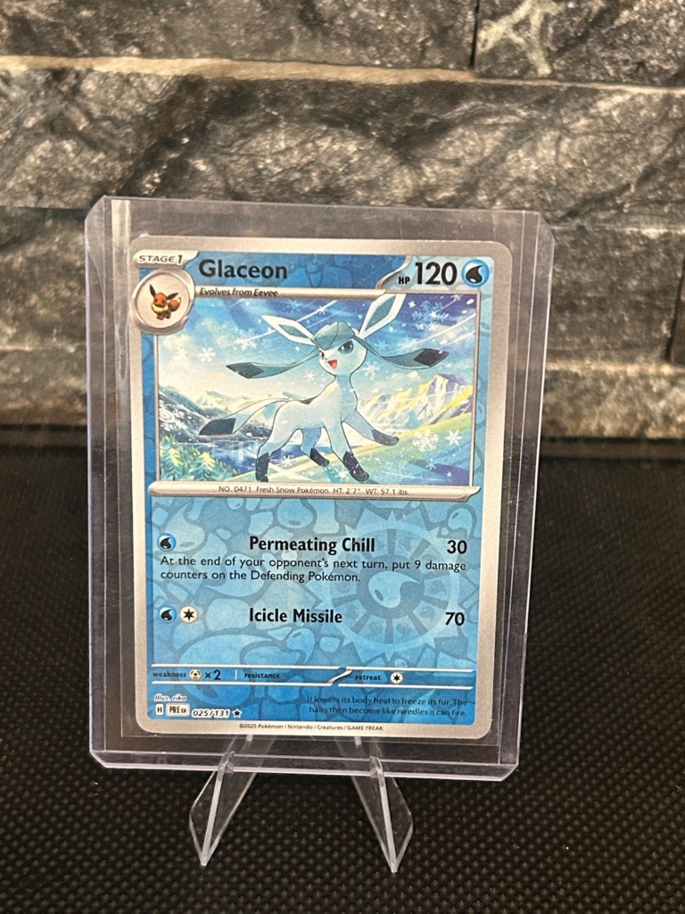 Pokemon Glaceon 025/131 Reverse Holo from Prismatic Evolutions Set‎ M/NM